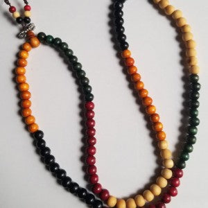 108 BUDDHIST WOODEN MALA BEADS
