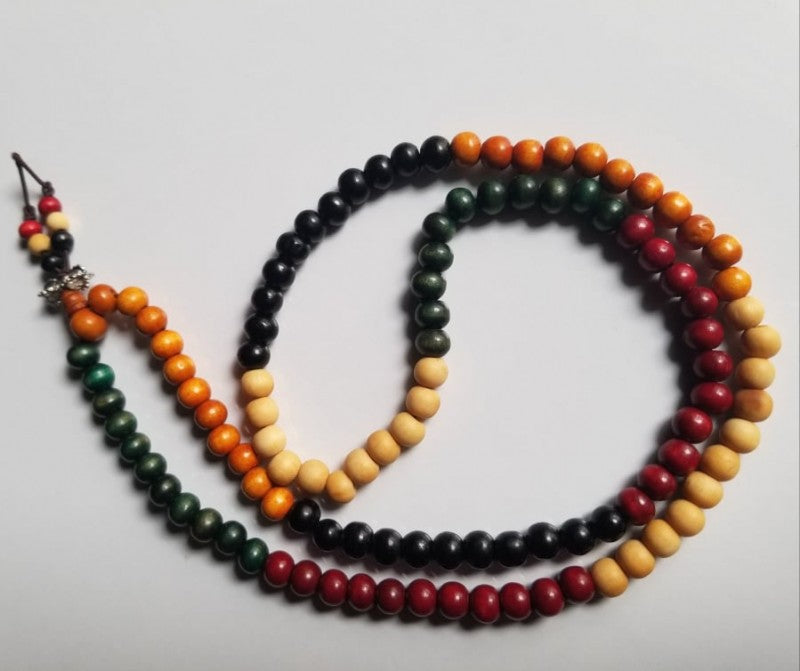 108 BUDDHIST WOODEN MALA BEADS