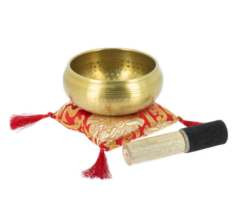 Tibetan Singing Bowls 5 Buddha carved 10 cm