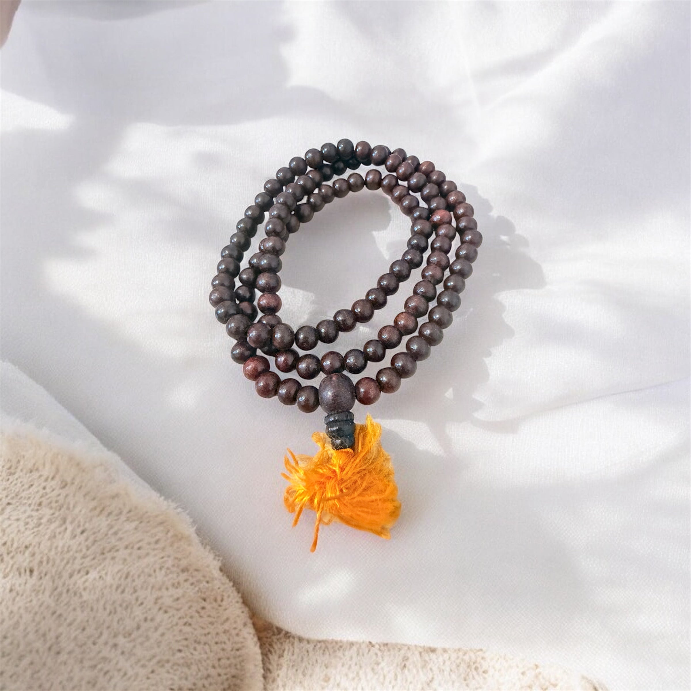 Tibetan Buddhist Rose Wood Prayer Mala Beads