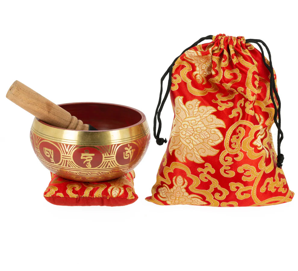 Tibetan Singing Bowls with OM MANI SYMBOLS