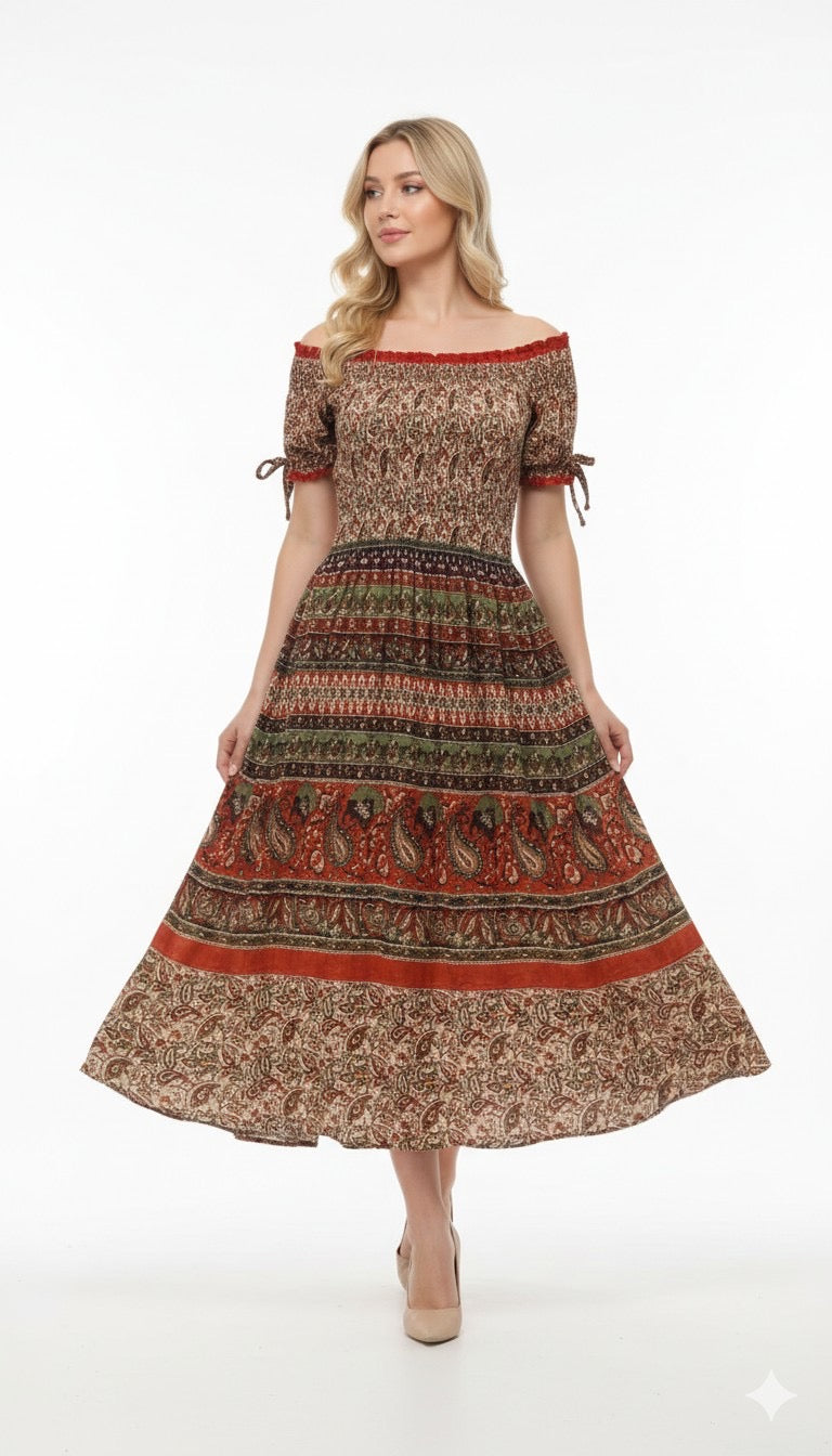 Premium 100% Cotton Material Original Wear Clothing Elegant Summer Dresses for Women