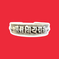 Om Mani Mantra Sanskrit Dorje Sterling Silver Bracelet