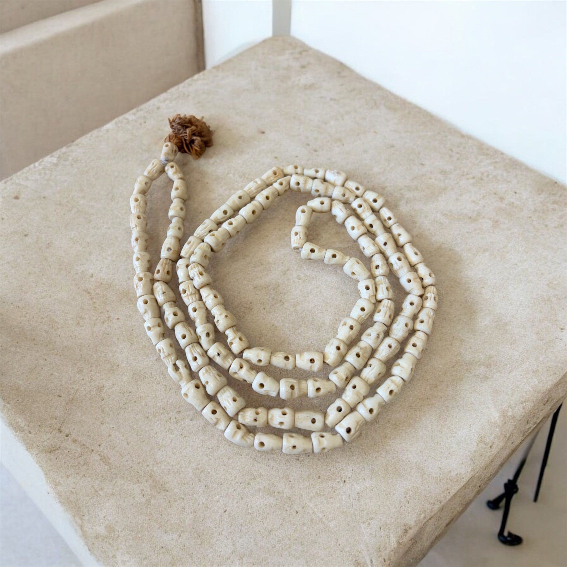 Tibetan Yak Bone Skull Mala
