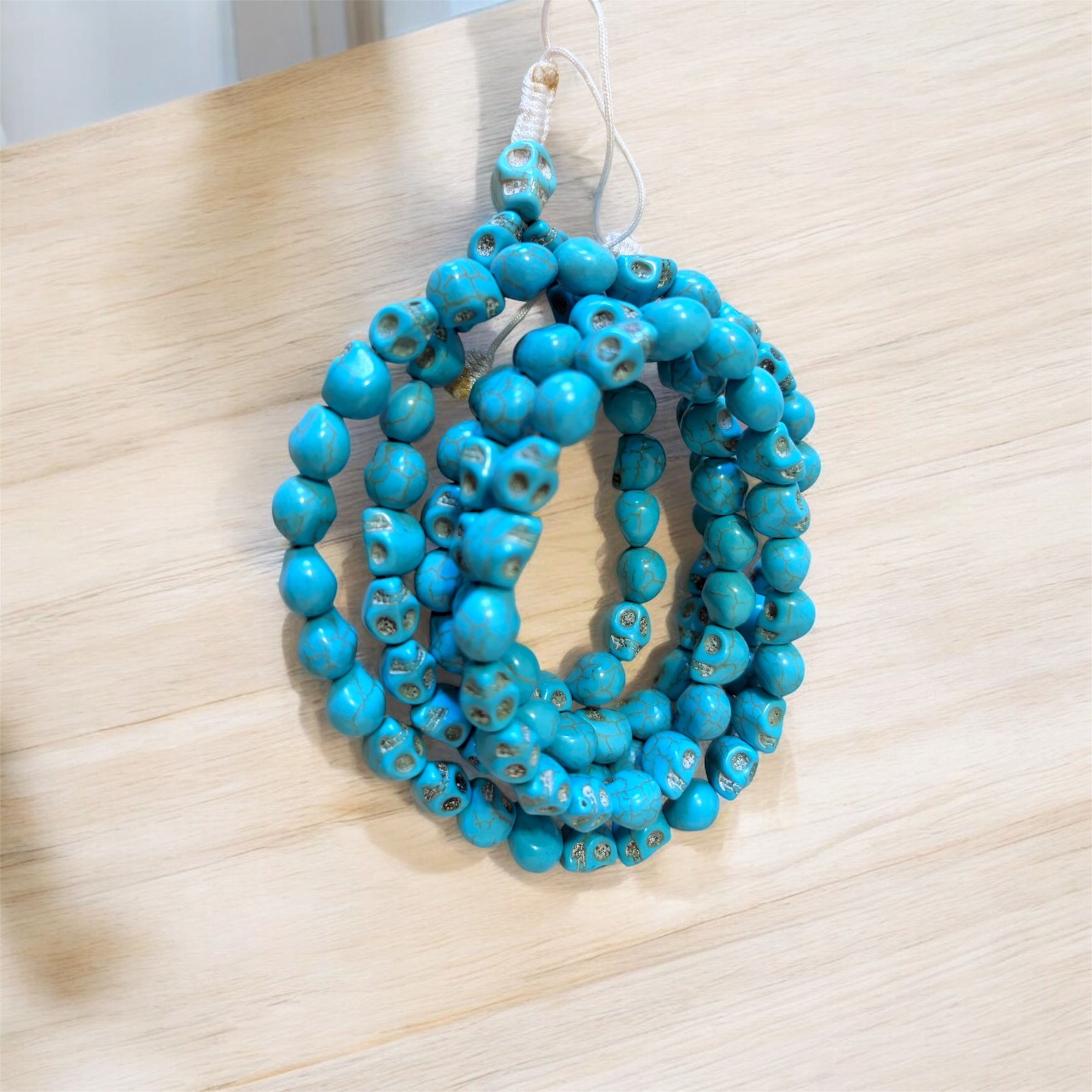 Himalayan Yak Bone Mala Turquoise Skull Mala