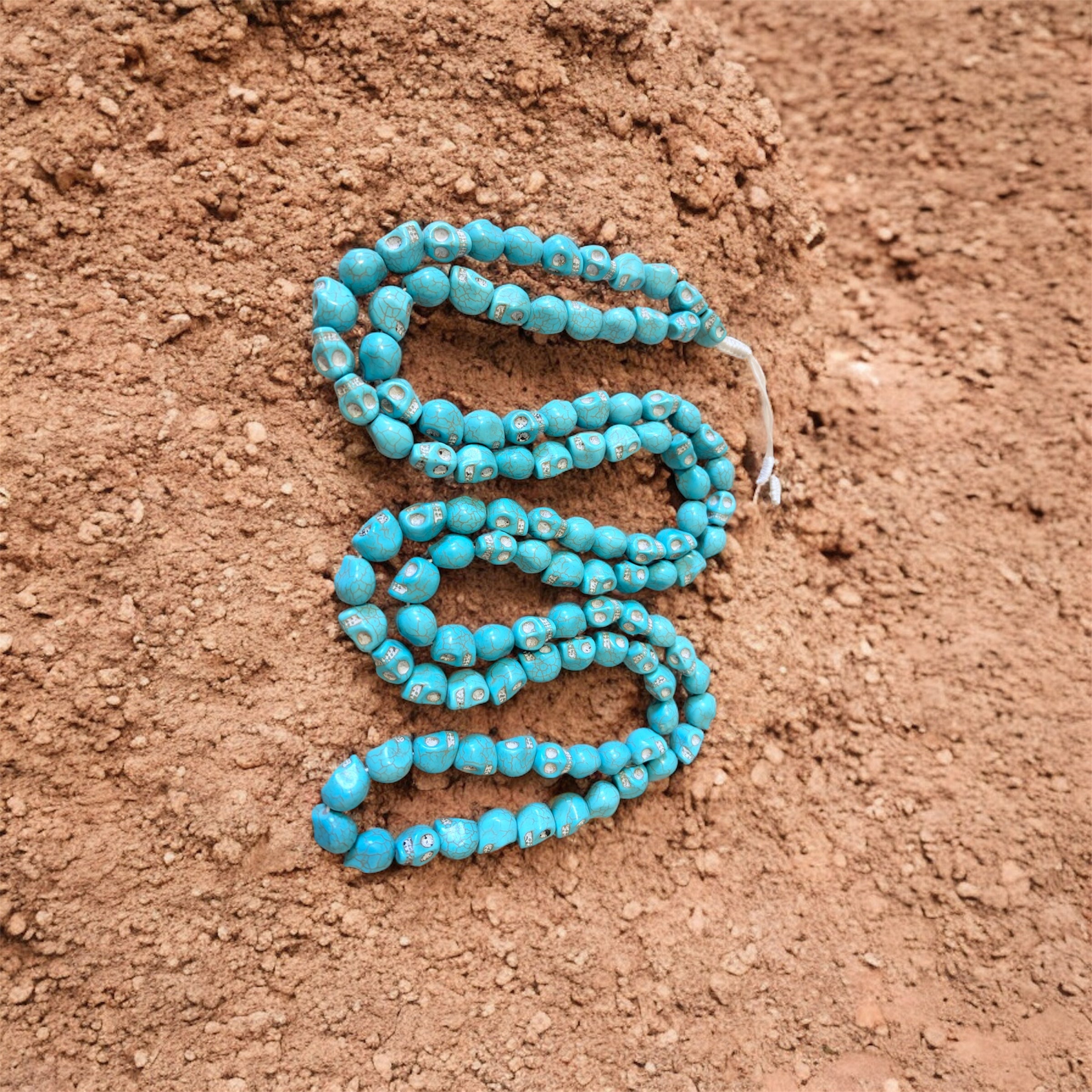 Himalayan Yak Bone Mala Turquoise Skull Mala