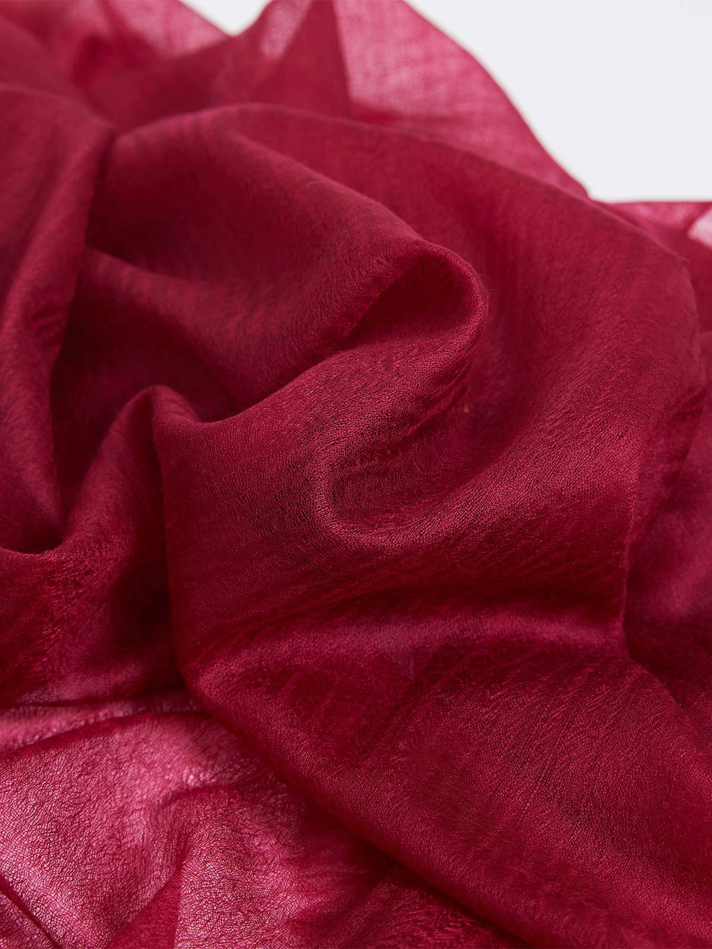 Featherlight Wine 100% Red Cashmere Scarf