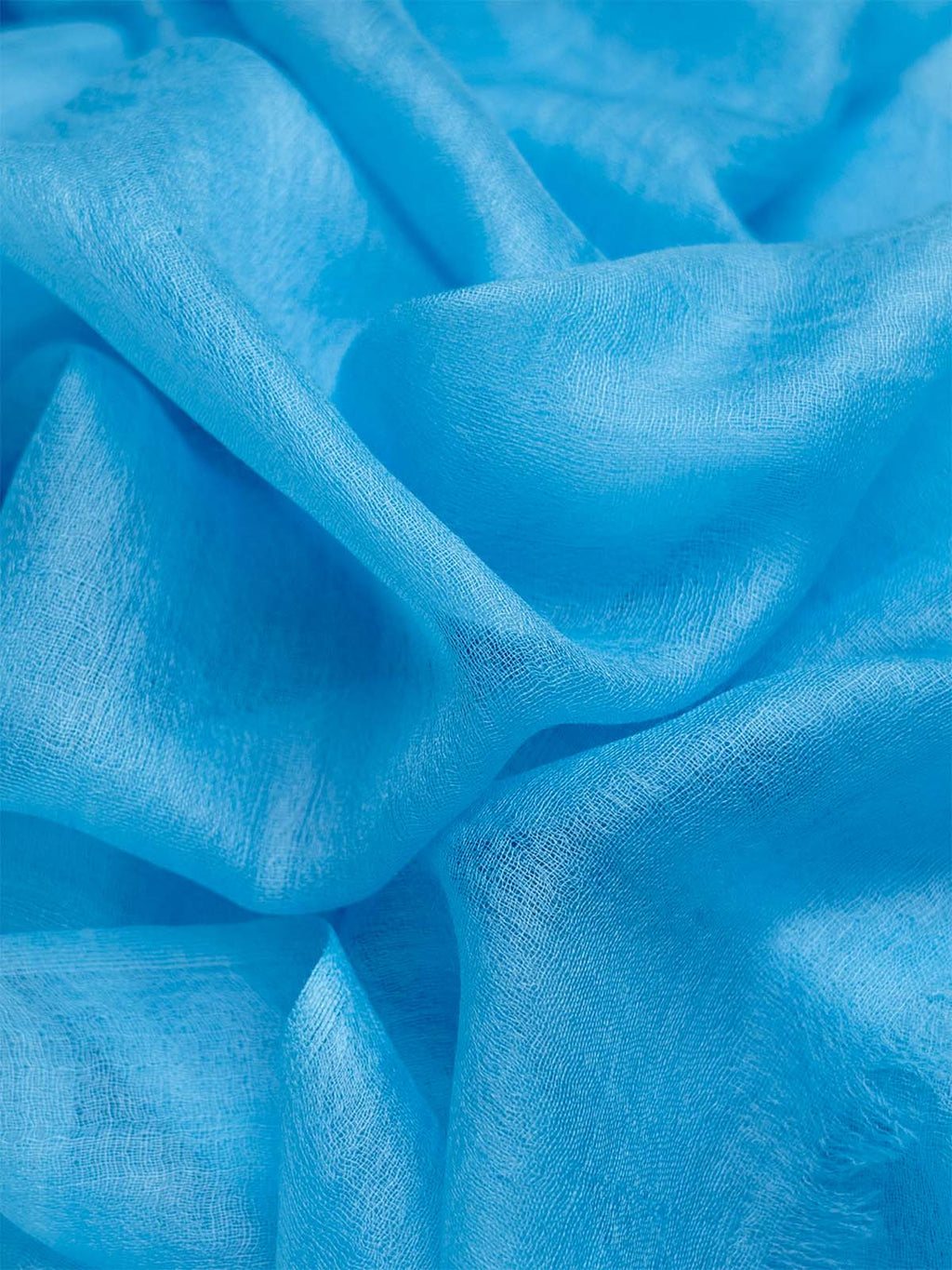 Featherlight Sky Blue 100%  Cashmere Scarf