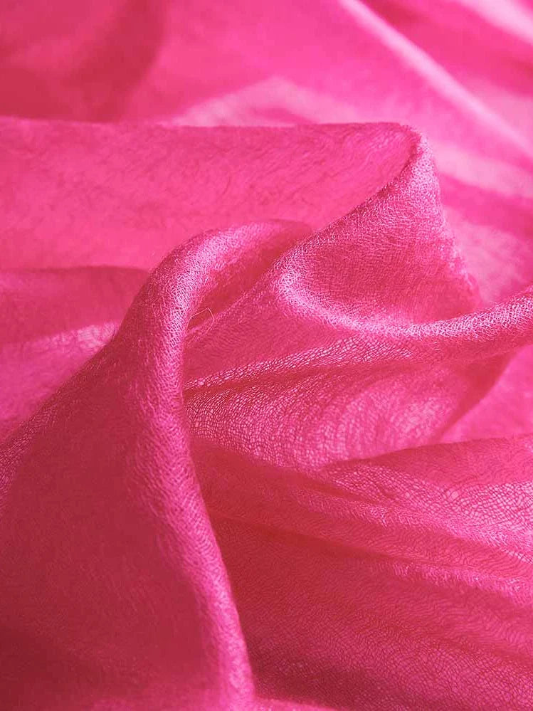 100% Featherlight Fuchsia Cashmere Scarf