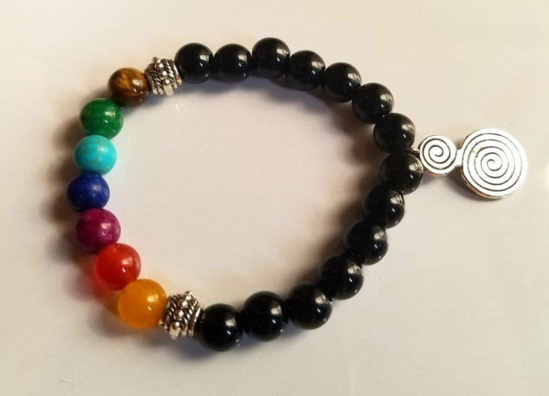 7 CHAKRA WITH BLACK ONYX BRACELET