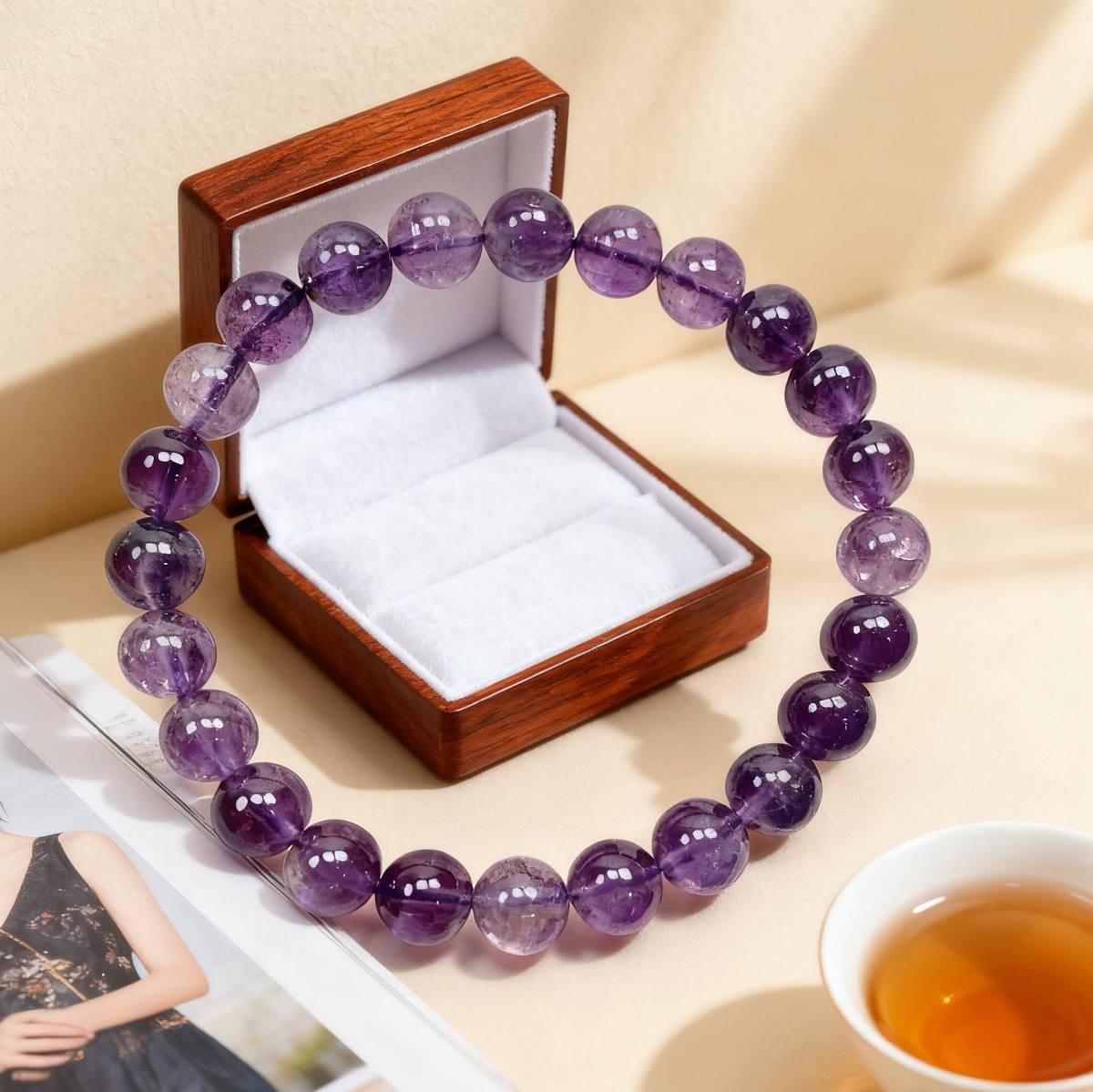 AMETHYST NATURAL  STONE BRACELET