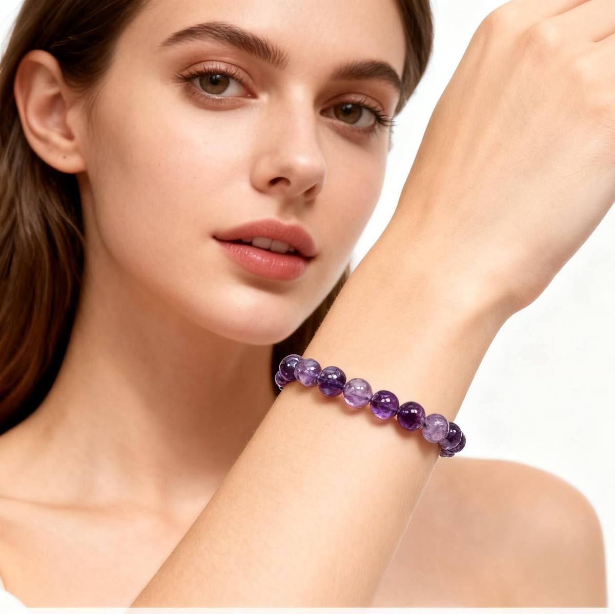 AMETHYST NATURAL  STONE BRACELET