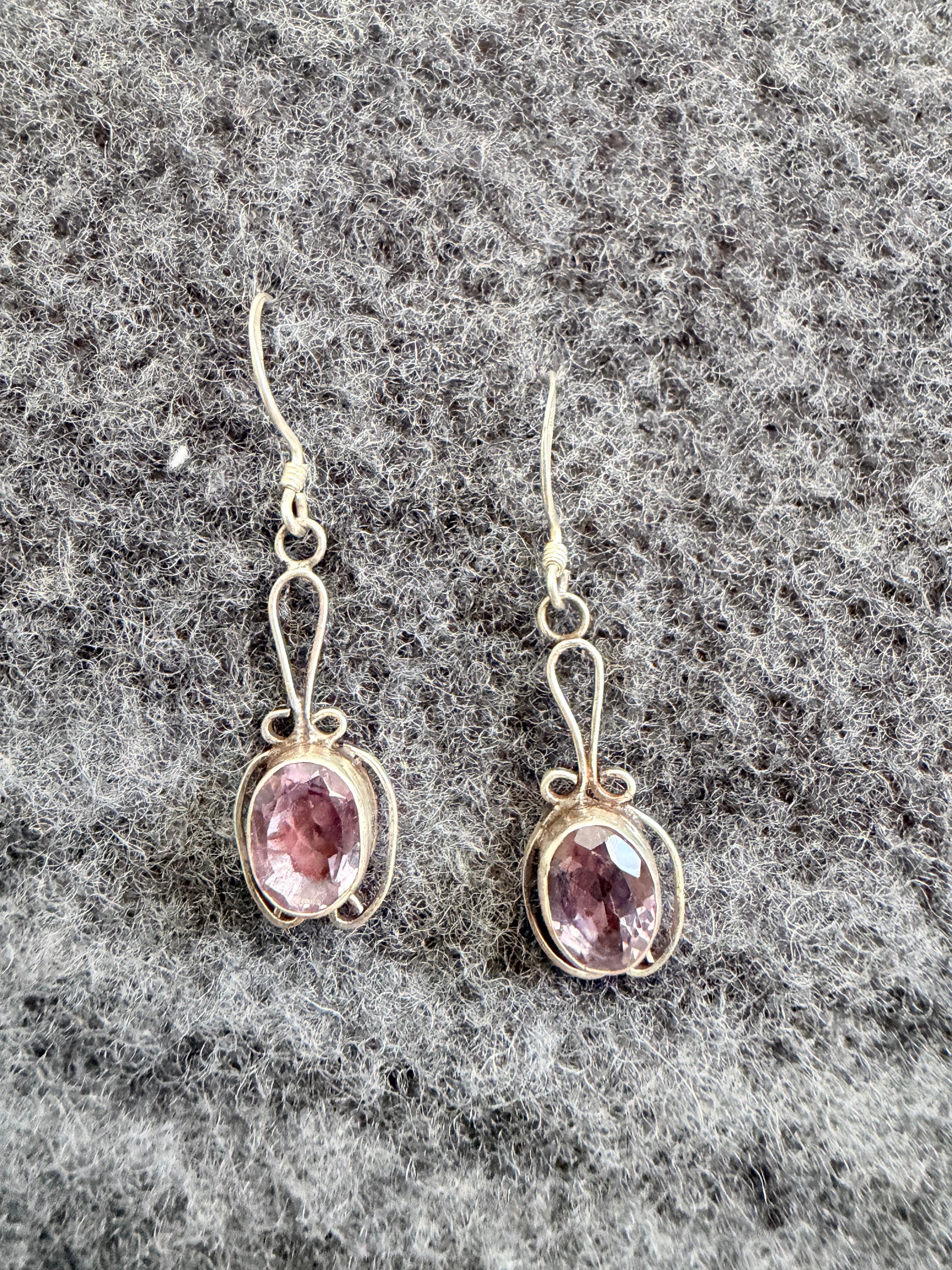 Elegant Sapphire Dangle Sterling Silver Earring