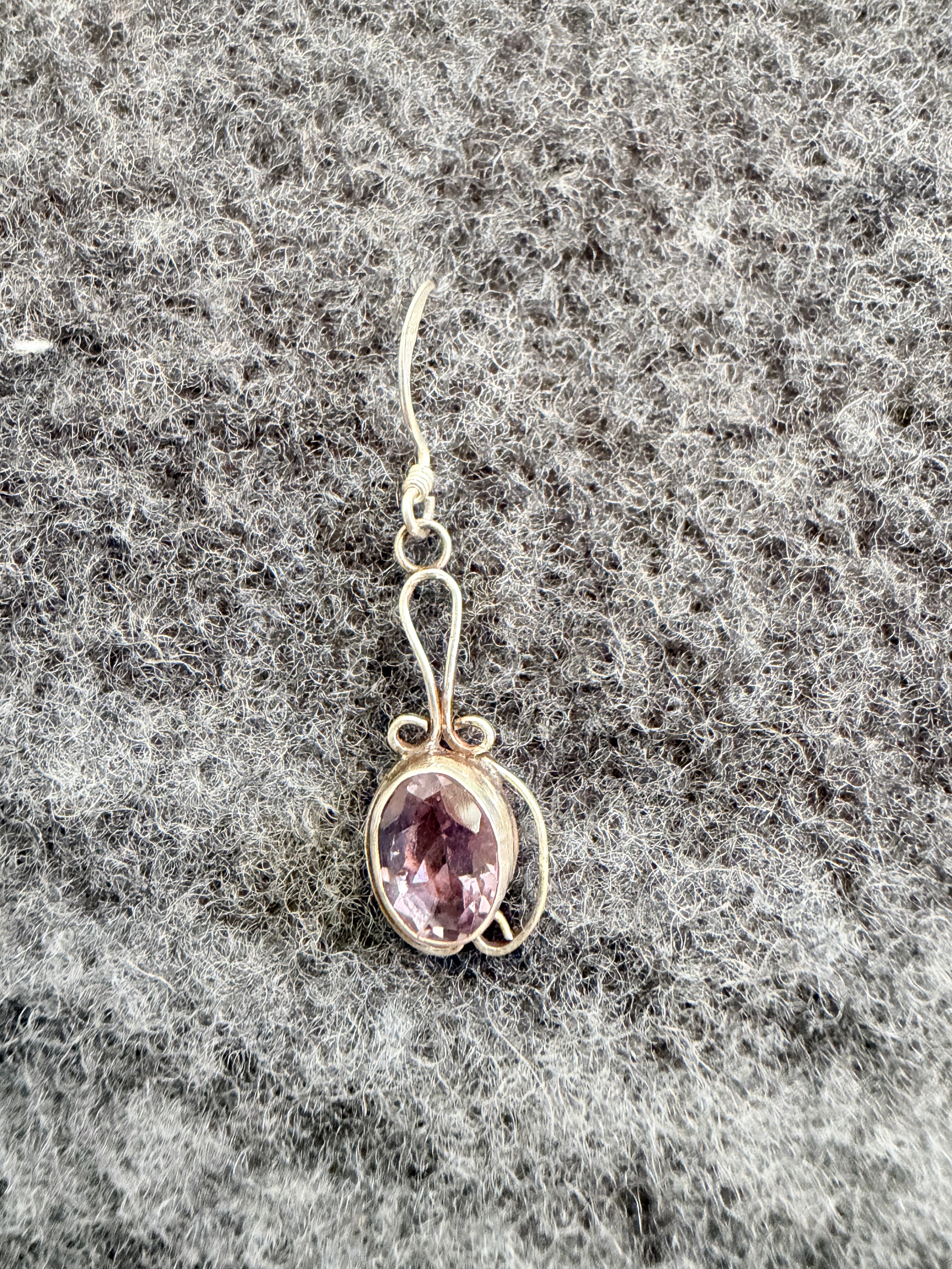 Elegant Sapphire Dangle Sterling Silver Earring