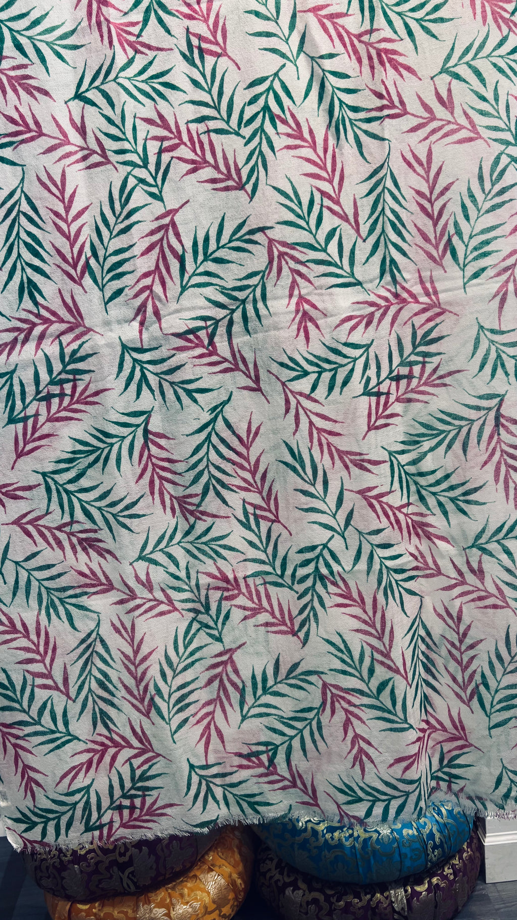 Featherlight Leaf Cashmere Scarf