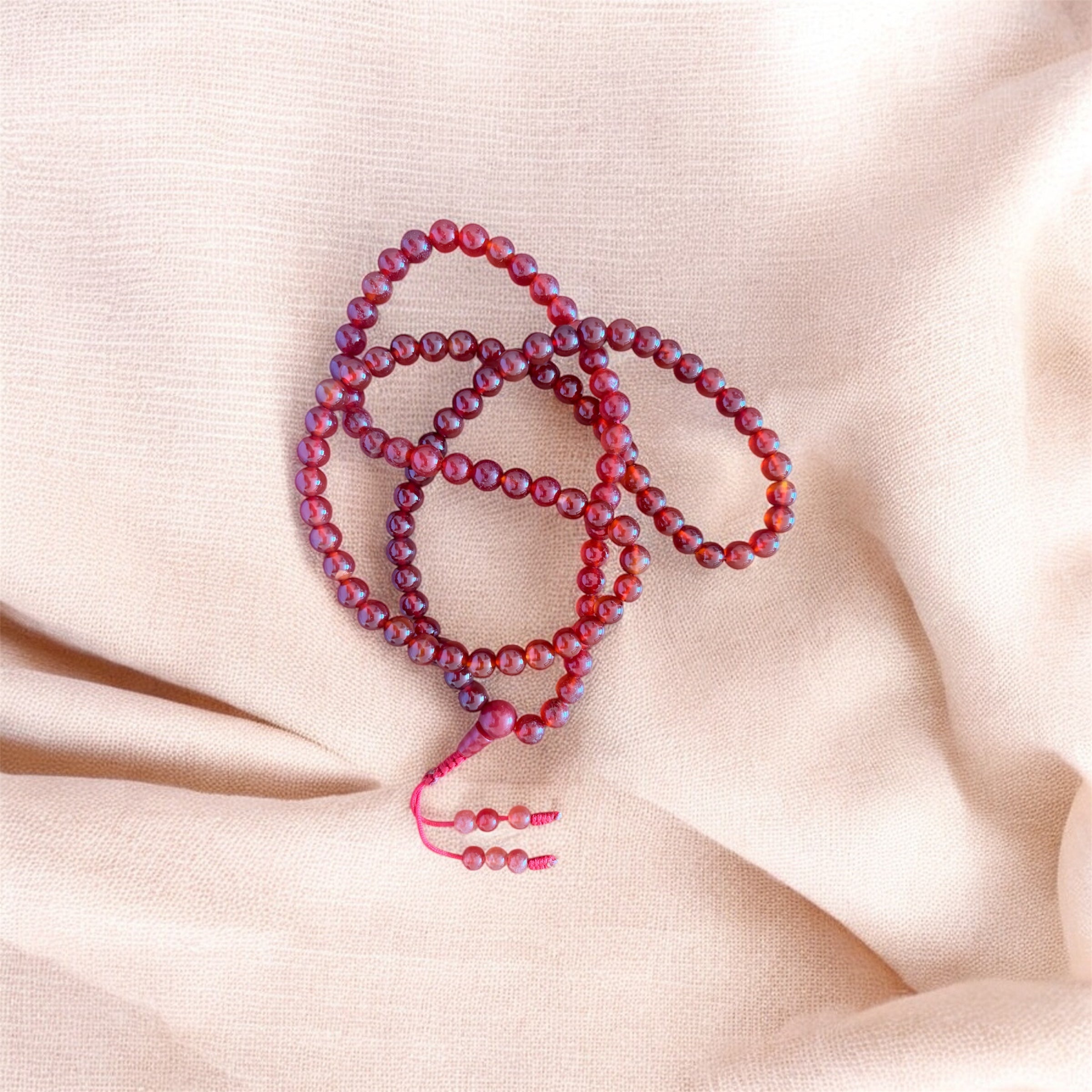 Deep Red Garnet Mala