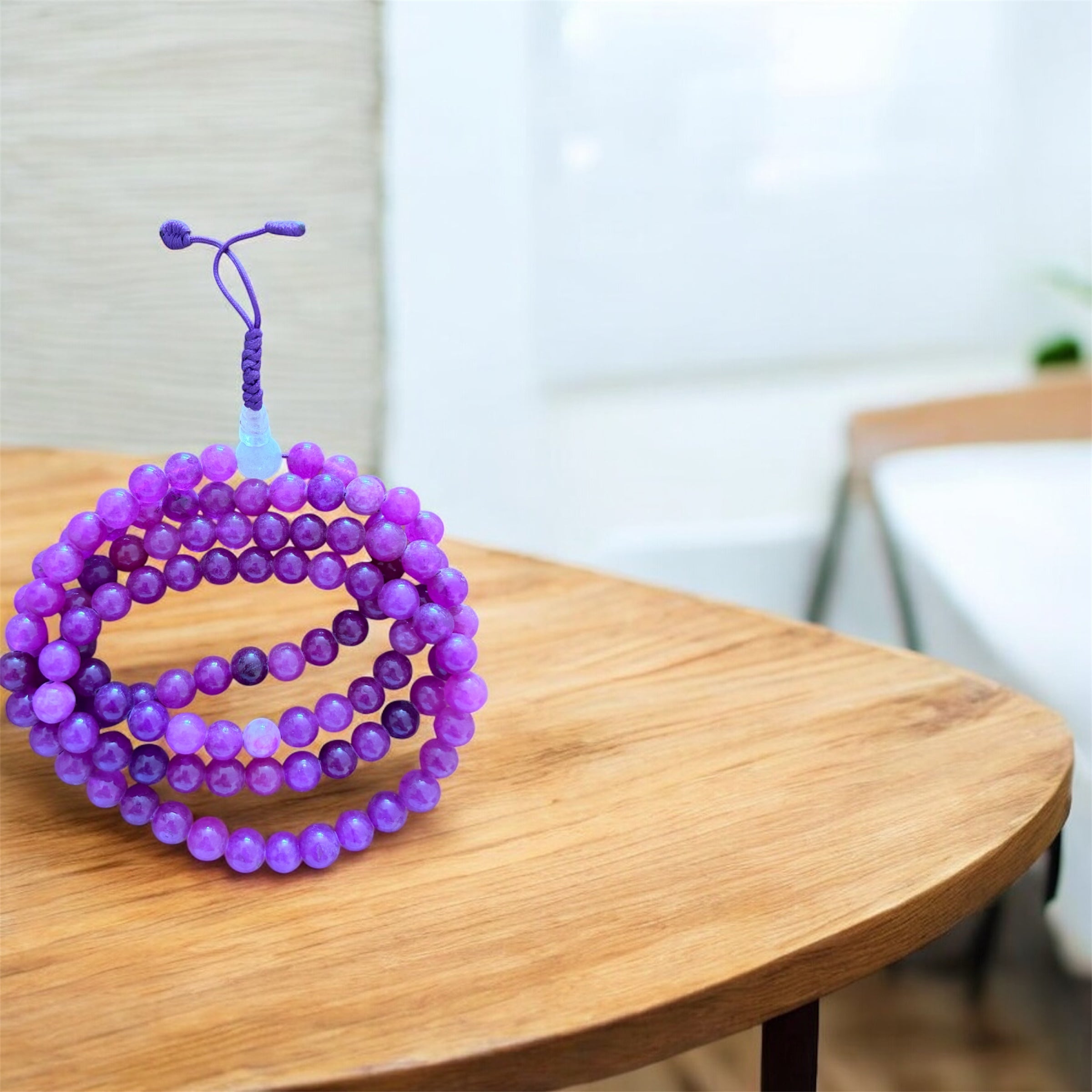 Lavender Quartz Mala