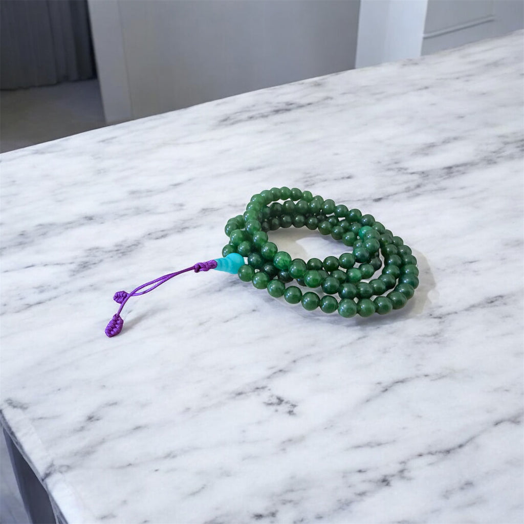 Green Jadeite Jade Mala