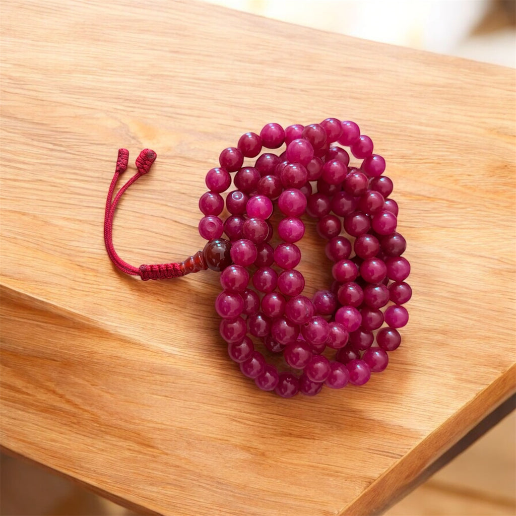 Pink Jade 108 Mala