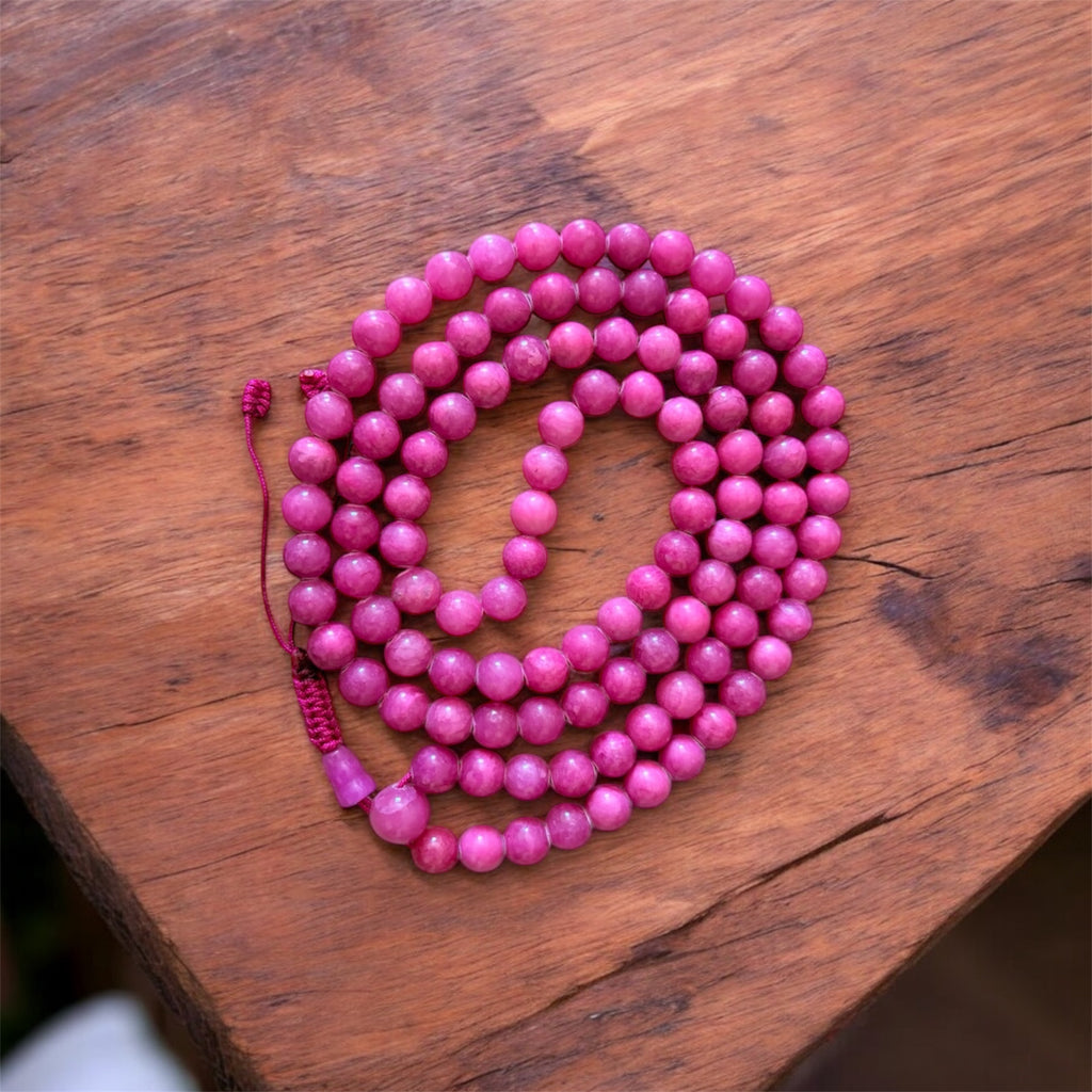 Pink Agate Mala