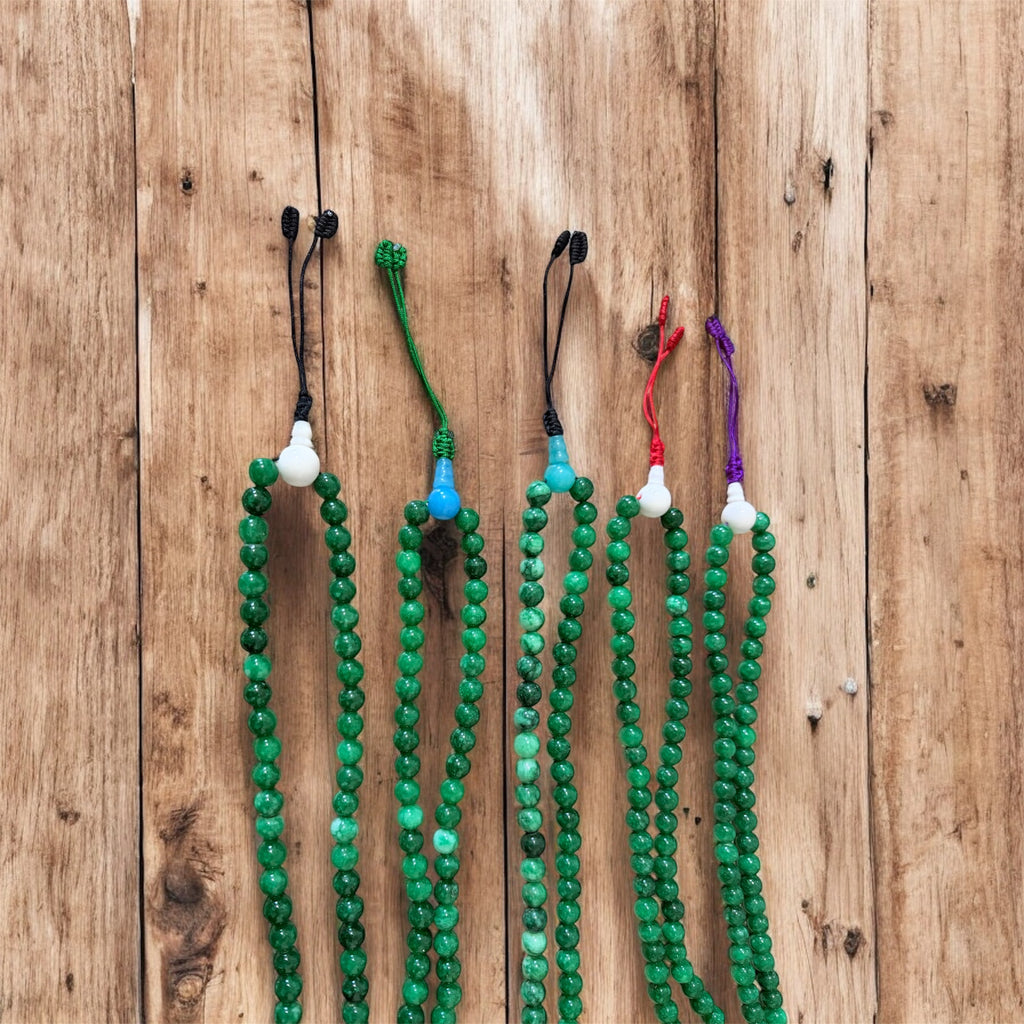 Natural Green Jade Mala