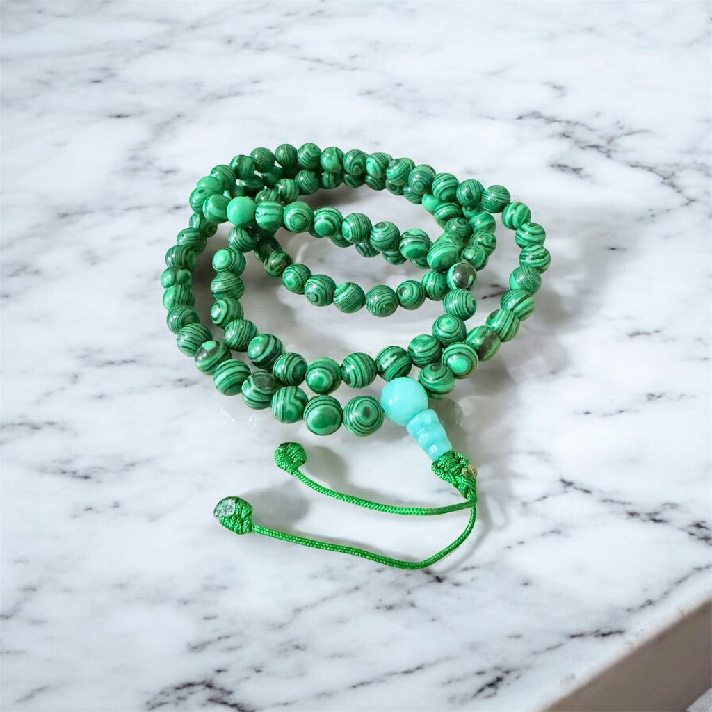 Malachite Gemstone Mala