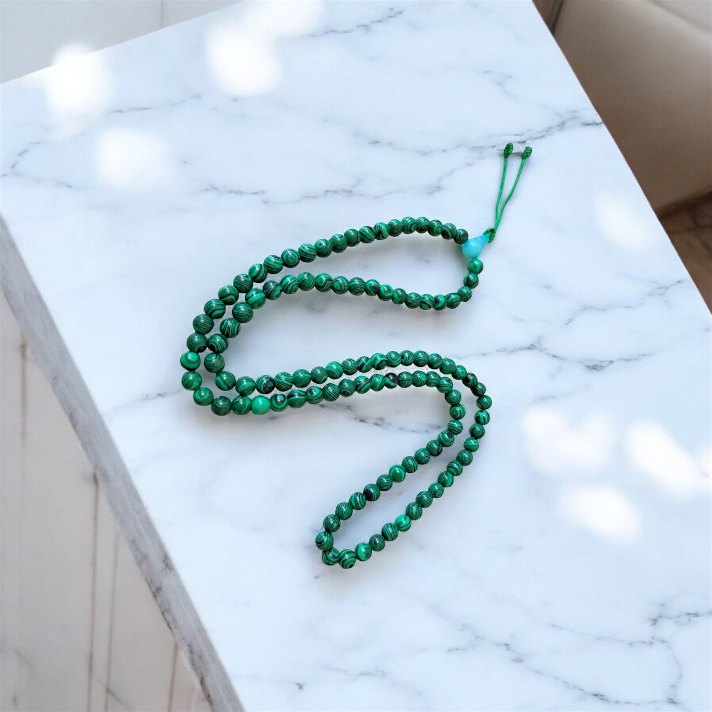 Malachite Gemstone Mala
