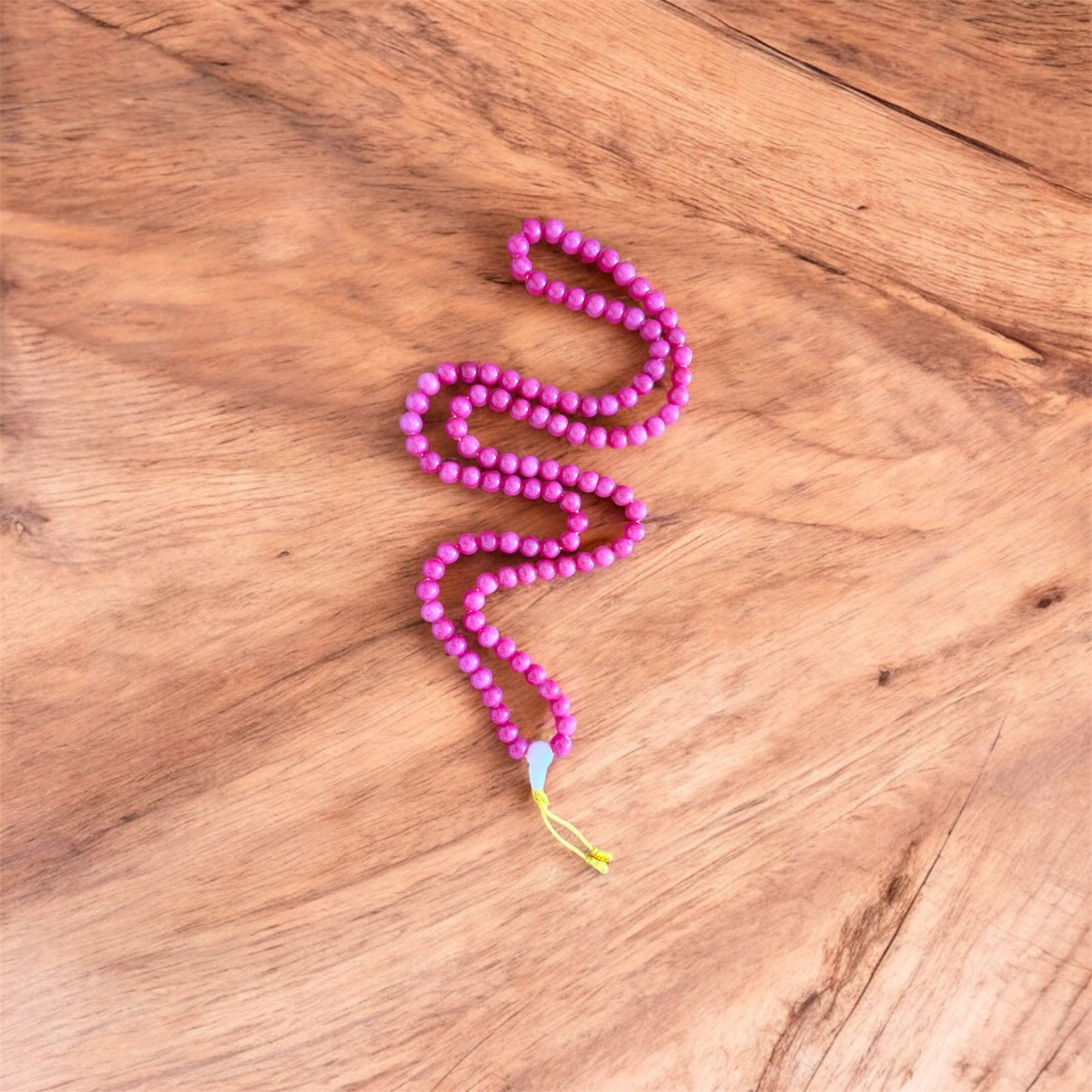 Fuchsia Pink Jade Mala