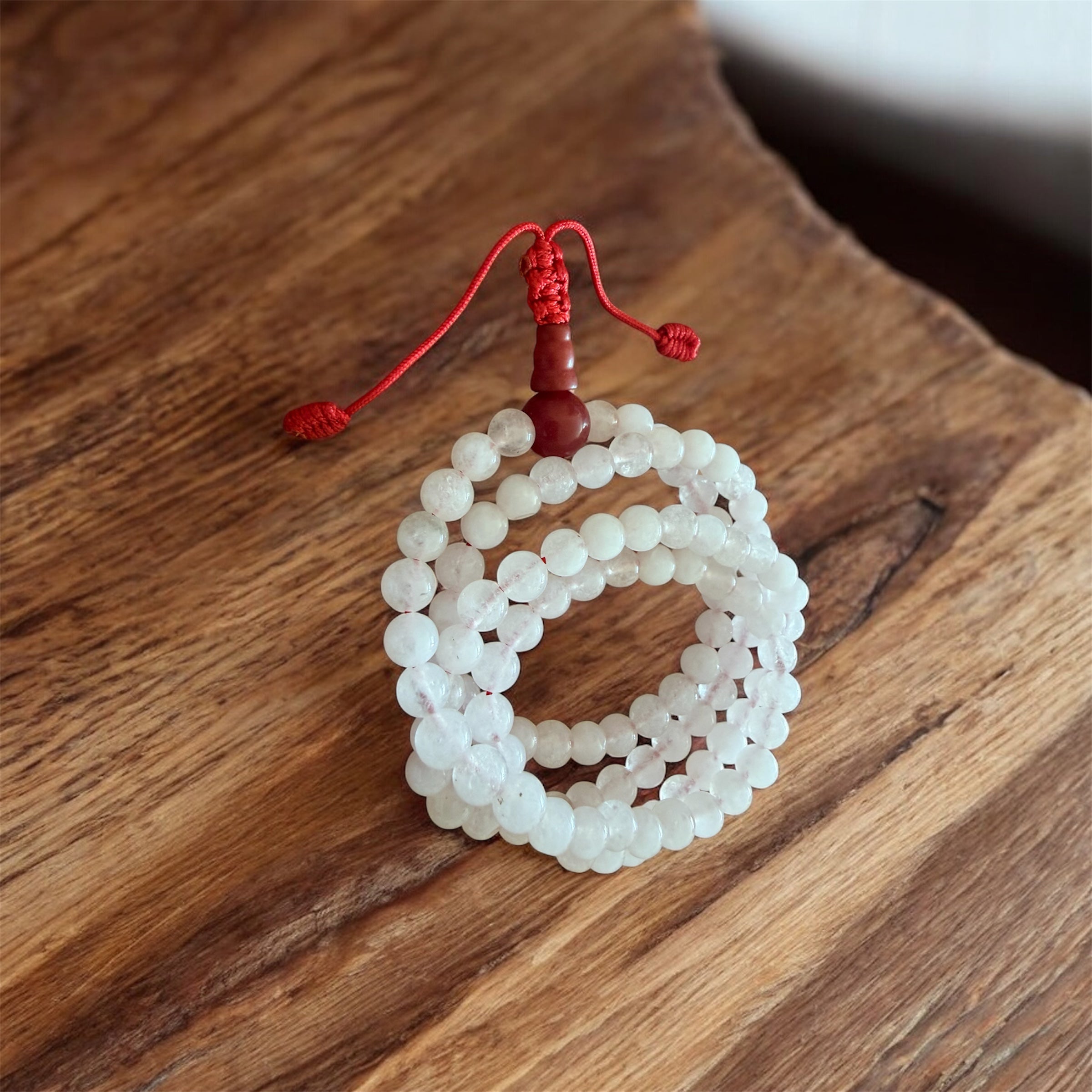 rose quartz 6 mm mala