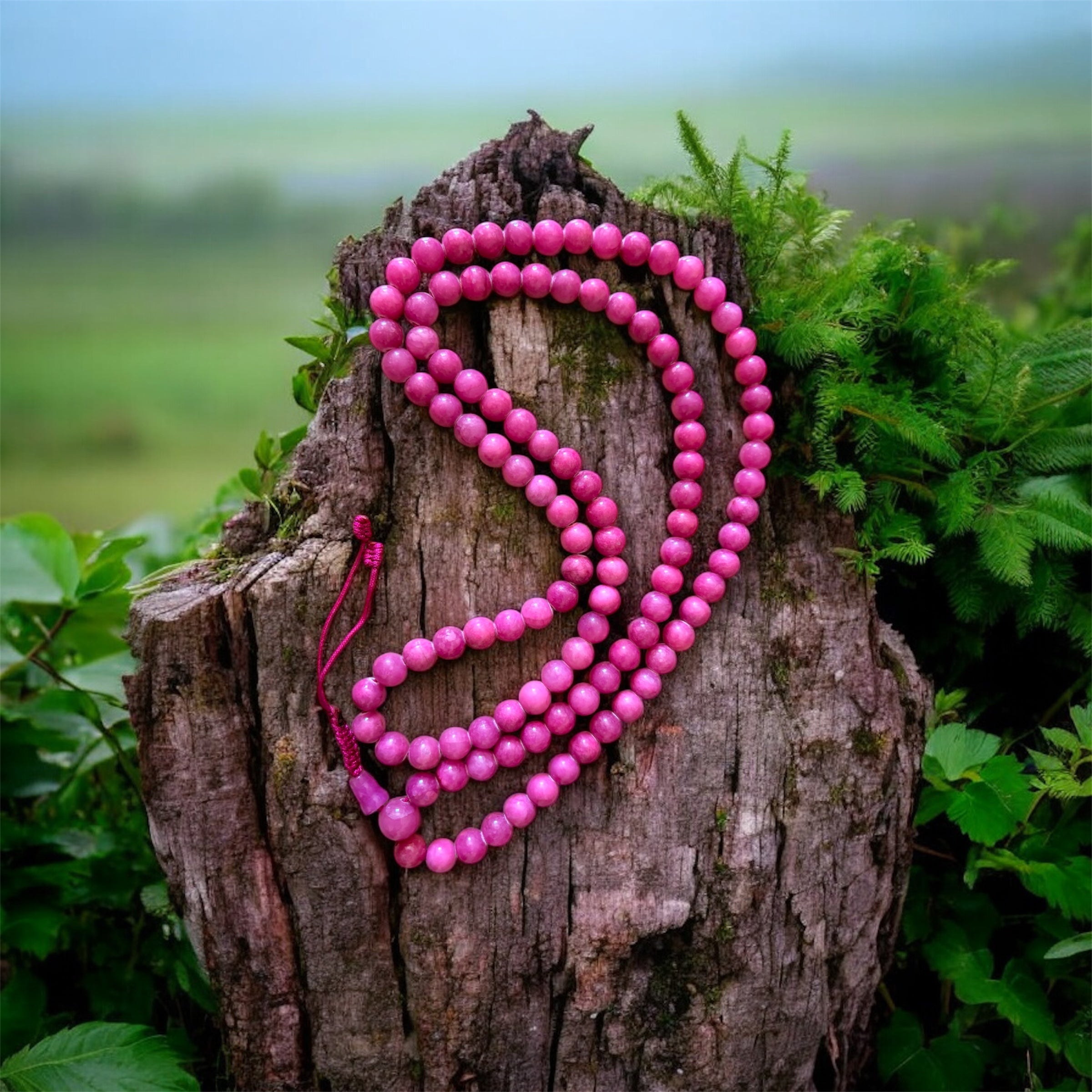 Pink Jade Mala