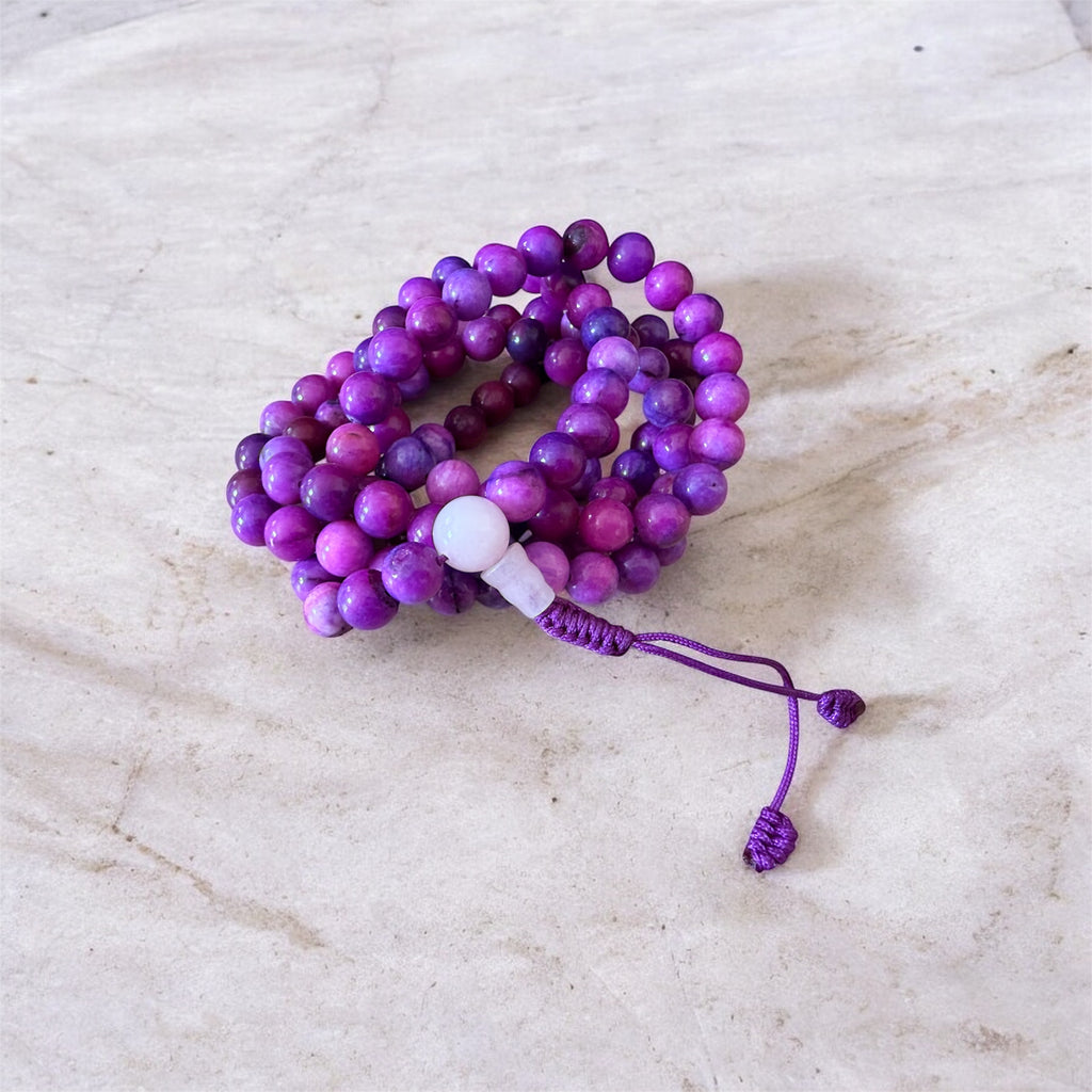 Purple Jade Mala