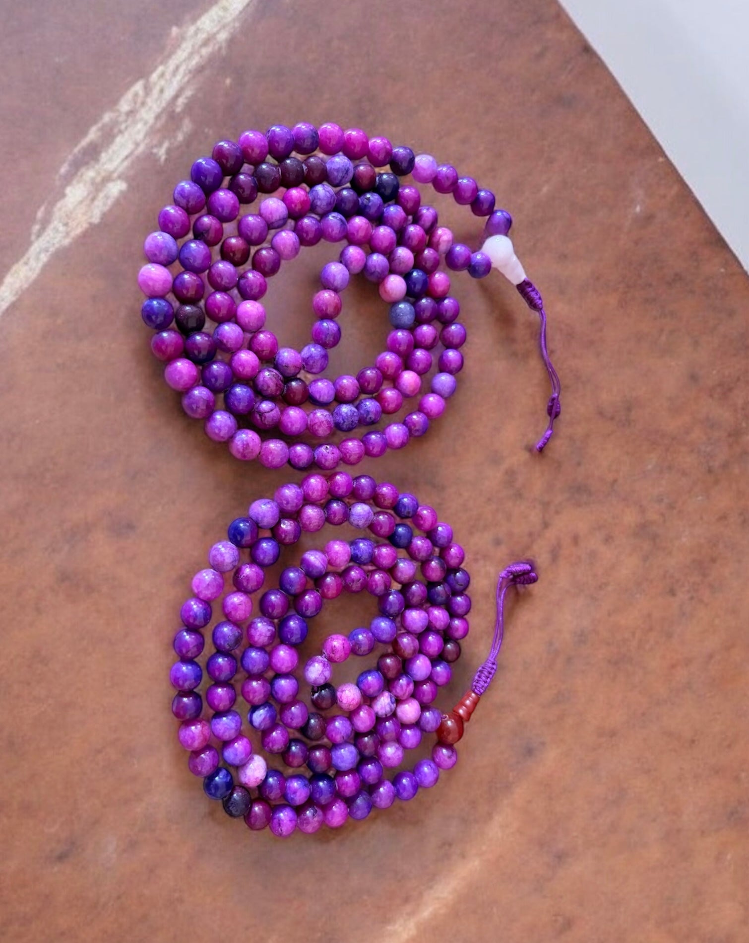 Purple Jade Mala