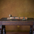 Tibetan Copper Incense Holder tube 8 Auspicious Symbols