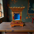 Traditional Tibetan, Altar Chesum Box Traditional Color Painted