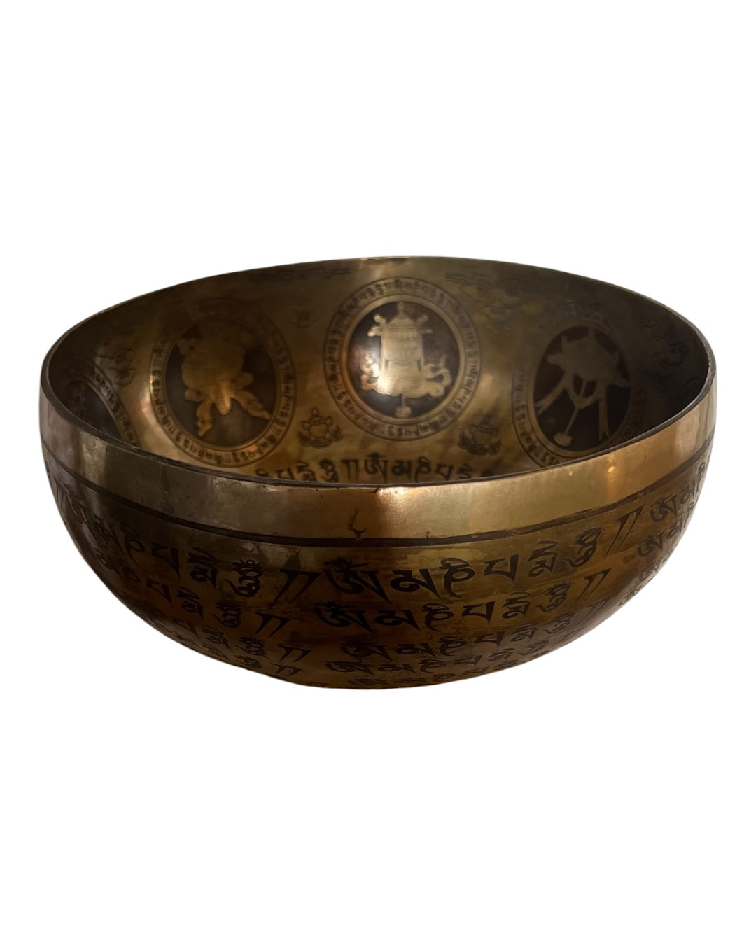MASTERPIECE AVALOKITESVARA TIBETAN SINGING BOWLS