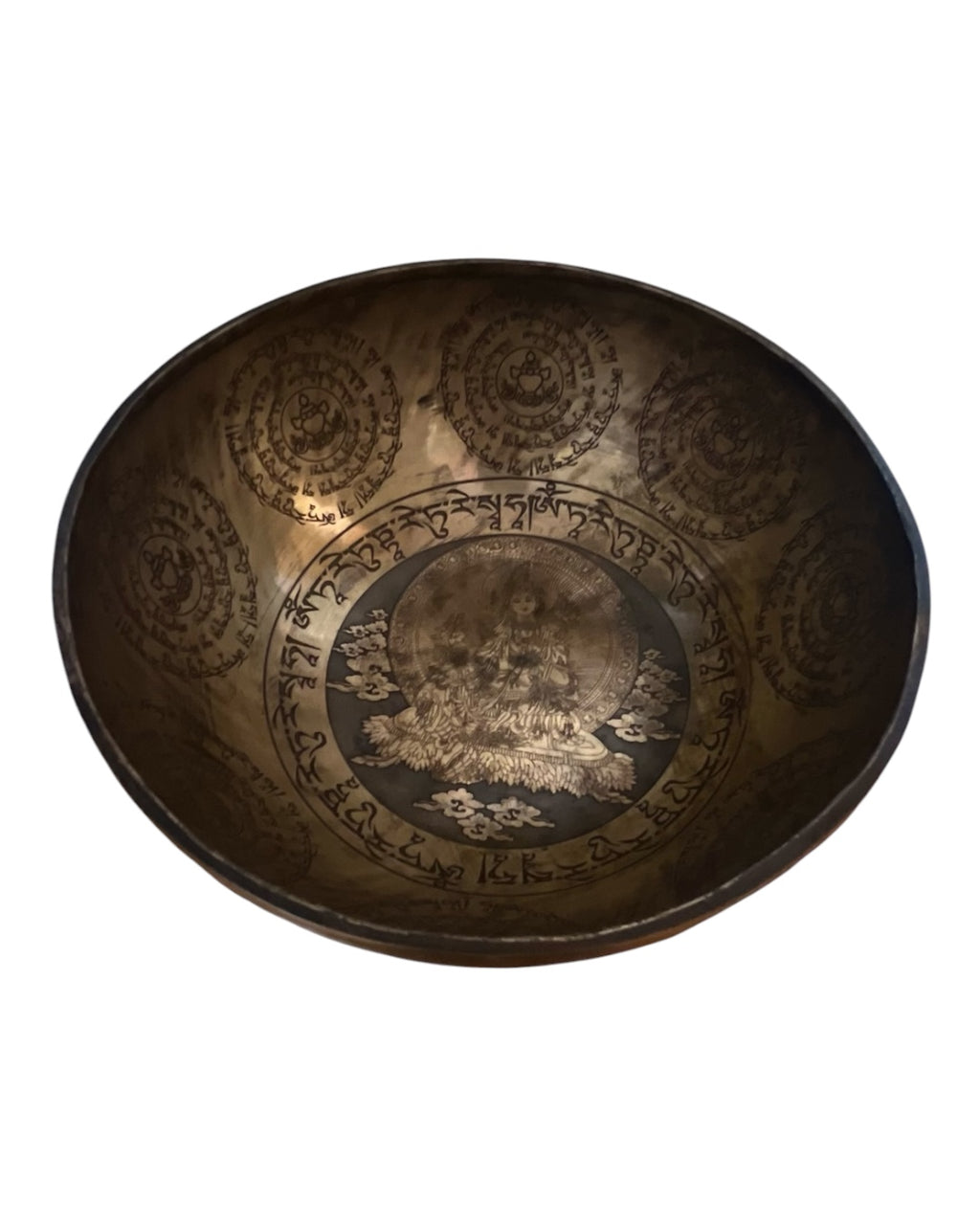 MASTERPIECE GREEN TARA HAND HAMMERED SINGING BOWLS