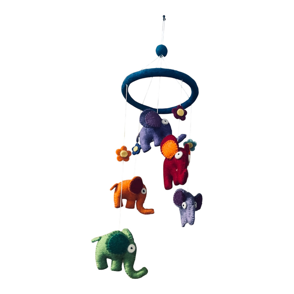 Elephant Handmade Felt Mobile