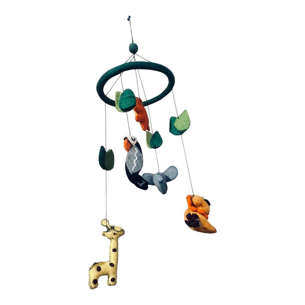 Jungle Animal Handmade Felt mobile