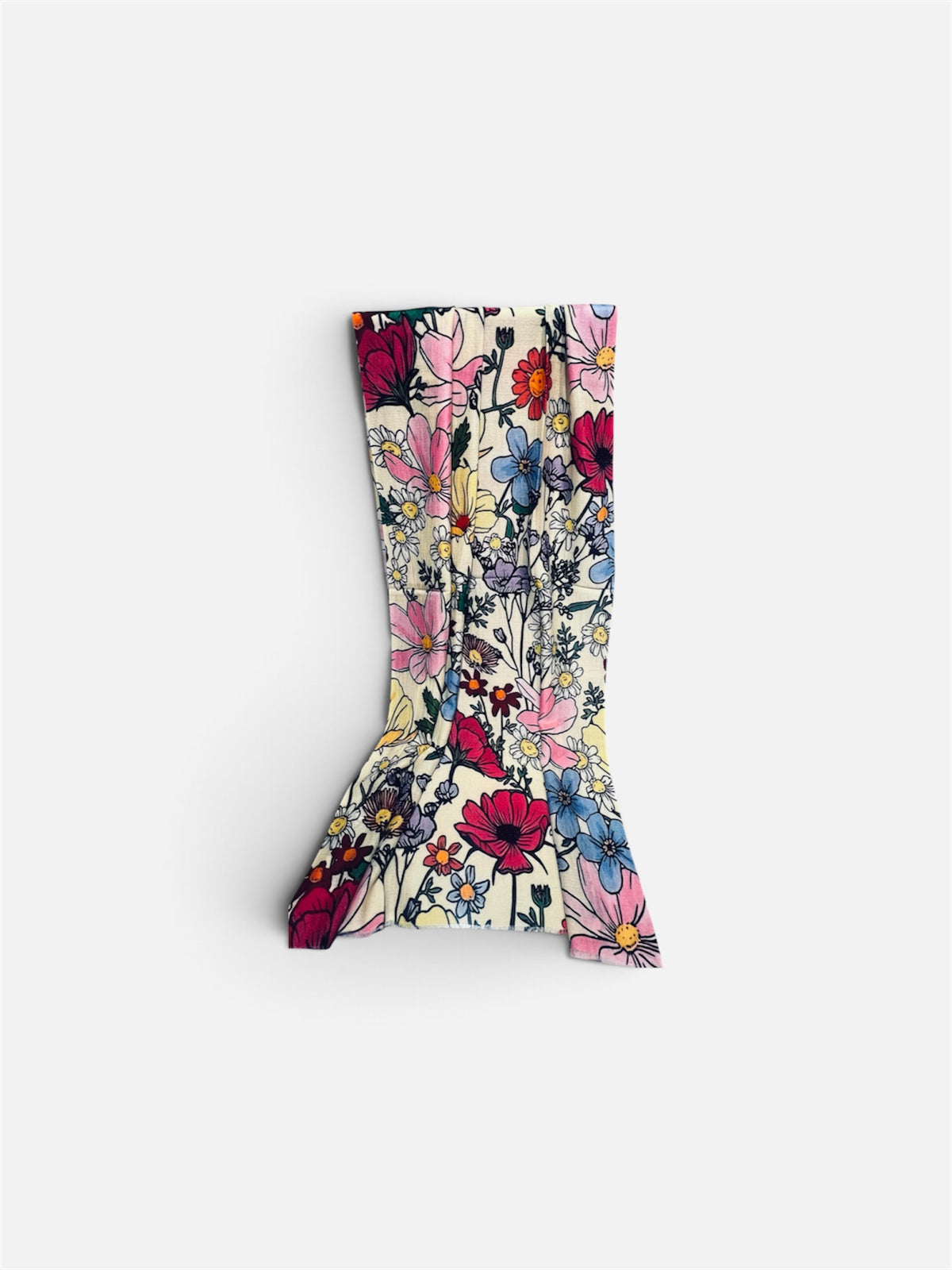 Featherlight Flower handprint Cashmere Scarf
