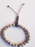 BLACK AND WHITE JASPER STONE BRACELET