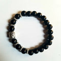 BLACK ONYX WITH BUDDHA CHARM BRACELET
