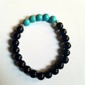 BLACK ONYX WITH TURQUOISE BRACELET