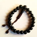 BLACK STONE BEADS BRACELET