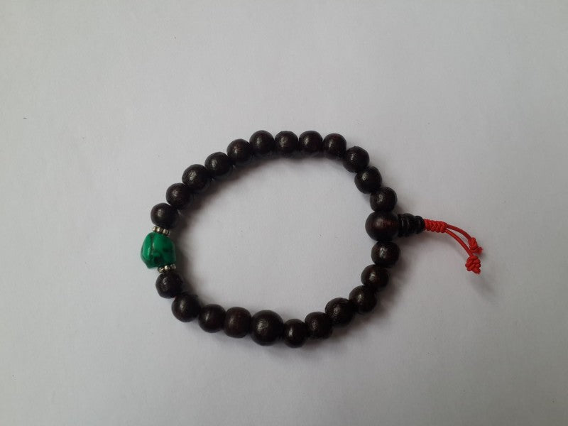 BLACK ROSE WOOD WITH TURQUOISE BRACELET