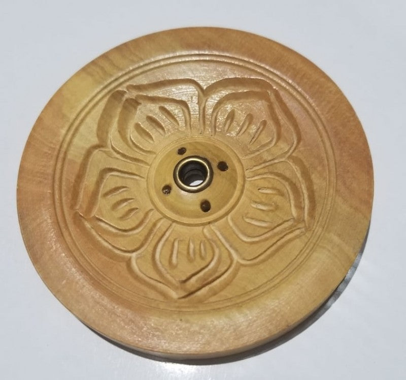 DIVINE FLOWER WOODEN INCENSE BURNER
