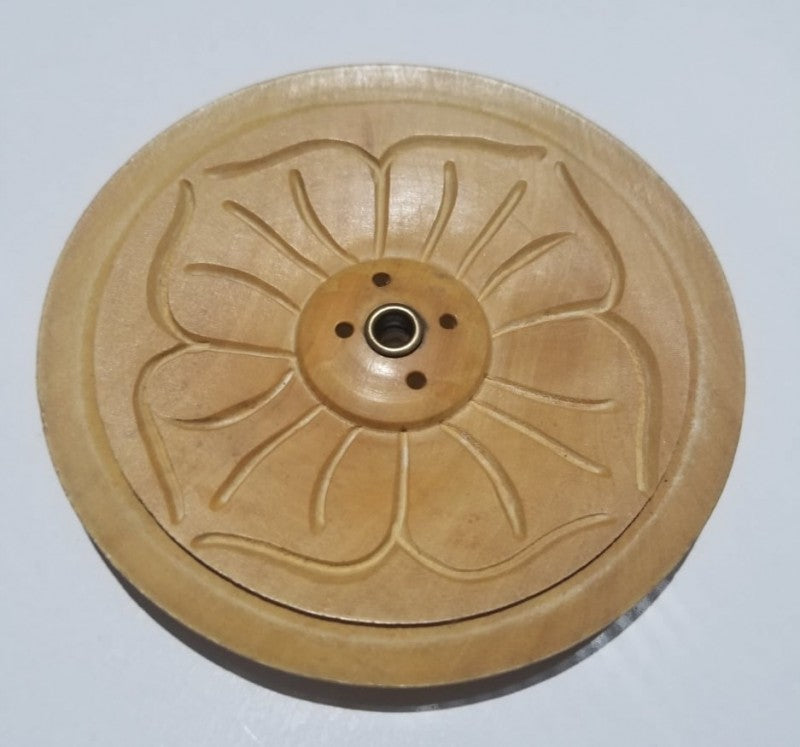 FLORAL DESIGN WOODEN INCENSE BURNER