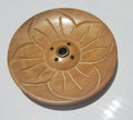 FLOWER PETAL CARVED WOODEN INCENSE BURNER