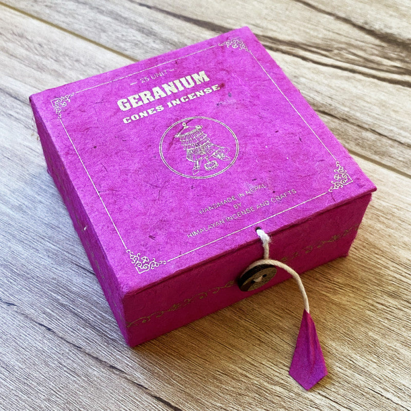 GERANIUM CONES INCENSE: