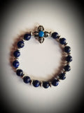 LAPIS WITH DOUBLE DORJE BRACELET