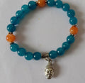 LIGHT BLUE JADE WITH RELAXING BUDDHA BRACELET